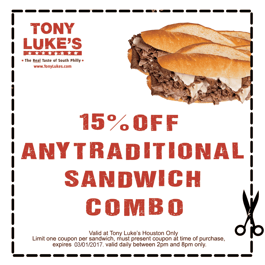 Tony Lukes Coupon 3